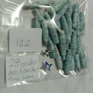 One-of-a-kind handmade/hand rolled paper beads/jewelry making/craft supplies/DIY